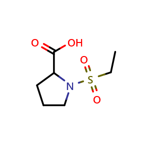Chemical structure of 1-(ethanesulfonyl)pyrrolidine-2-carboxylic acid , AChemBlock S85781