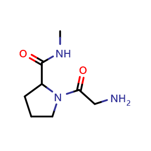 Chemical structure of 1-(2-aminoacetyl)-N-methylpyrrolidine-2-carboxamide , AChemBlock S85798