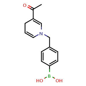 Chemical structure of [4-[(3-acetyl-4H-pyridin-1-yl)methyl]phenyl]boronic acid , AChemBlock S85823