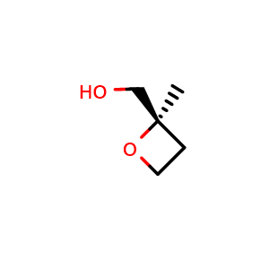 Chemical structure of [(2R)-2-methyloxetan-2-yl]methanol , CAS 2306249-73-8, AChemBlock S85865