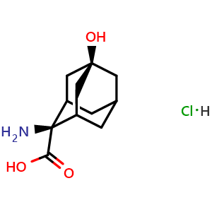 Chemical structure of (2r,5s)-2-amino-5-hydroxyadamantane-2-carboxylic acid hydrochloride , AChemBlock S86081