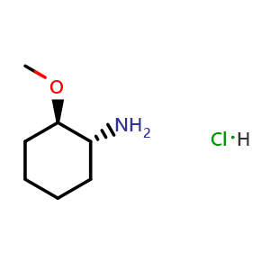 Chemical structure of (1R,2R)-2-methoxycyclohexanamine;hydrochloride , CAS 2375165-94-7, AChemBlock S86191