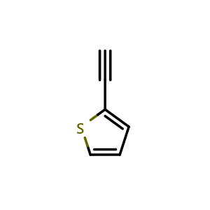 Chemical structure of 2-Ethynylthiophene , CAS 4298-52-6, AChemBlock S86204