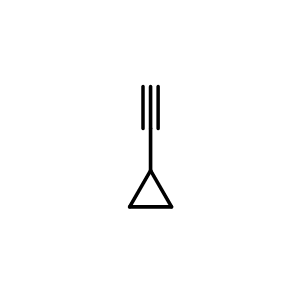 Chemical structure of Cyclopropylacetylene , CAS 6746-94-7, AChemBlock S86207