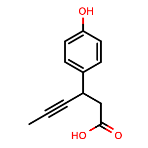 3-(4-hydroxyphenyl)hex-4-ynoic acid
