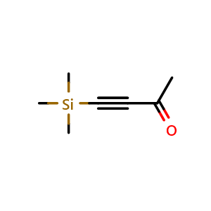 Chemical structure of 4-(Trimethylsilyl)-3-butyn-2-one , CAS 5930-98-3, AChemBlock S86219