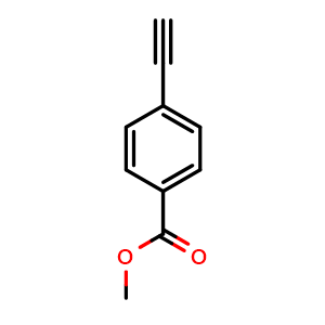 Chemical structure of methyl 4-ethynylbenzoate , CAS 3034-86-4, AChemBlock S86235