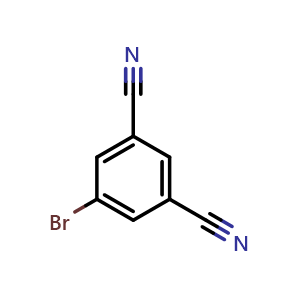 Chemical structure of 5-Bromo-1,3-benzenedicarbonitrile , CAS 160892-07-9, AChemBlock S86241