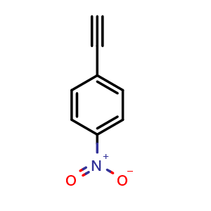 Chemical structure of 4-Nitrophenylacetylene , CAS 937-31-5, AChemBlock S86243