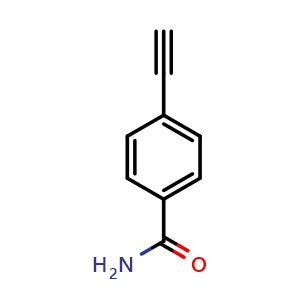 Chemical structure of 4-Ethynylbenzamide , CAS 90347-86-7, AChemBlock S86245