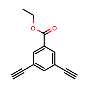 Chemical structure of Ethyl 3,5-diethynylbenzoate , CAS 437707-60-3, AChemBlock S86257