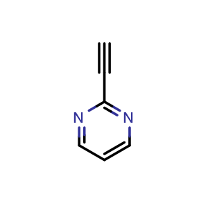 Chemical structure of 2-Ethynylpyrimidine , CAS 37972-24-0, AChemBlock S86260
