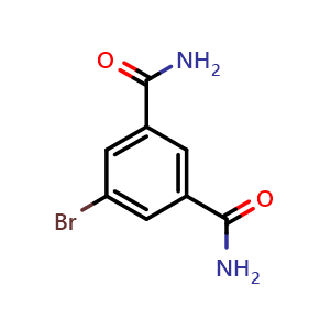 Chemical structure of 5-Bromo-1,3-benzenedicarboxamide , CAS 160892-06-8, AChemBlock S86275