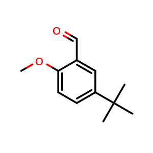 Chemical structure of 5-Tert-butyl-2-methoxy benzaldehyde , CAS 85943-26-6, AChemBlock S86277
