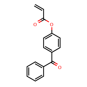 Chemical structure of 4-Acryloyloxybenzophenone , CAS 22535-49-5, AChemBlock S86288