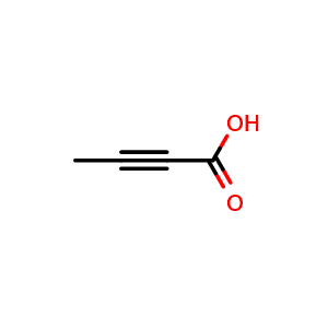 Chemical structure of 2-Butynoic acid , CAS 590-93-2, AChemBlock S86294