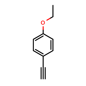 Chemical structure of 4-Ethoxyphenylacetylene , CAS 79887-14-2, AChemBlock S86305