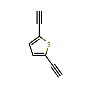 Chemical structure of 2,5-Diethynylthiophene , CAS 79109-72-1, AChemBlock S86306