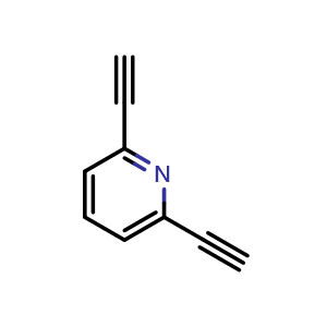 Chemical structure of 2,6-Diethynylpyridine , CAS 75867-46-8, AChemBlock S86309