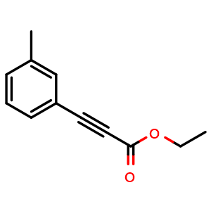 Chemical structure of ethyl 3-(3-methylphenyl)prop-2-ynoate , CAS 58686-70-7, AChemBlock S86314