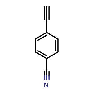Chemical structure of 4-Cyanophenylacetylene , CAS 3032-92-6, AChemBlock S86318