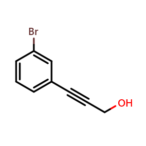Chemical structure of 3-(3-Bromo-phenyl)-prop-2-yn-1-ol , CAS 170859-80-0, AChemBlock S86324