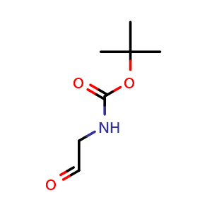 Chemical structure of N-Boc-2-aminoacetaldehyde , CAS 89711-08-0, AChemBlock S86340