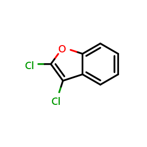 Chemical structure of 2,3-dichlorobenzofuran , CAS 69314-26-7, AChemBlock S86359