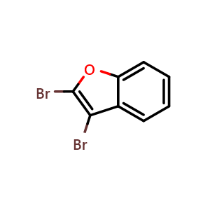 Chemical structure of 2,3-Dibromo-benzofuran , CAS 64150-61-4, AChemBlock S86364