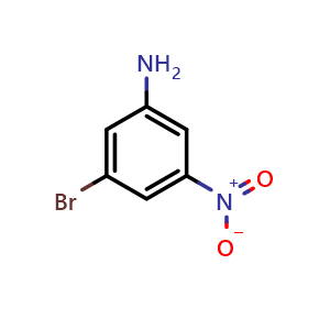 Chemical structure of 3-bromo-5-nitroaniline , CAS 55215-57-1, AChemBlock S86373
