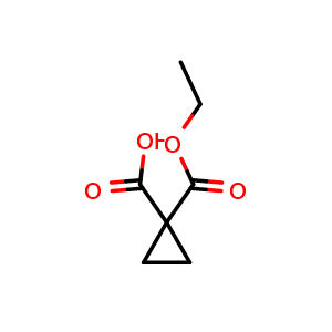 Chemical structure of 1-Ethoxycarbonylcyclopropanecarboxylic acid , CAS 3697-66-3, AChemBlock S86384