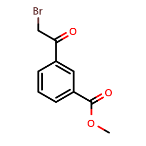 Chemical structure of Methyl 3-(2-bromoacetyl)benzoate , CAS 27475-19-0, AChemBlock S86390