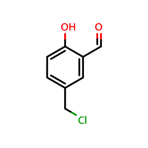 Chemical structure of 5-(chloromethyl)-2-hydroxybenzaldehyde , CAS 23731-06-8, AChemBlock S86394