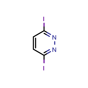 Chemical structure of 3,6-diiodopyridazine , CAS 20698-04-8, AChemBlock S86401