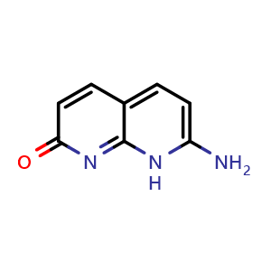 Chemical structure of 7-Amino-1,8-naphthyridin-2(8H)-one , CAS 1931-44-8, AChemBlock S86403