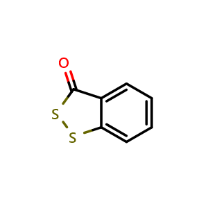 Chemical structure of 3H-Benzo[c][1,2]dithiol-3-one , CAS 1677-27-6, AChemBlock S86423