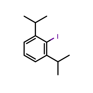 Chemical structure of 2-iodo-1,3-di(propan-2-yl)benzene , CAS 163704-47-0, AChemBlock S86425