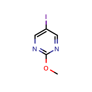 Chemical structure of 5-Iodo-2-methoxypyrimidine , CAS 101803-06-9, AChemBlock S86453