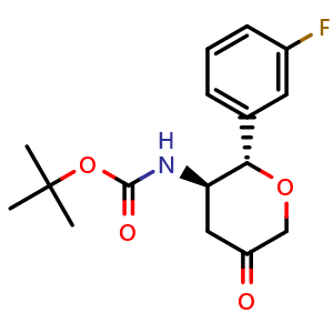 tert-butyl ((2S,3R)-2-(3-fluorophenyl)-5-oxotetrahydro-2H-pyran-3-yl)carbamate