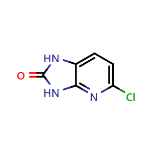 Chemical structure of 5-Chloro-1H-imidazo[4,5-b]pyridin-2(3H)-one , CAS 40851-98-7, AChemBlock S86491