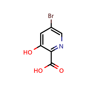 Chemical structure of 5-Bromo-3-hydroxypicolinic acid , CAS 1160994-90-0, AChemBlock S86493