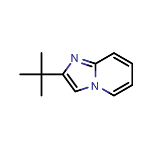 Chemical structure of 2-(tert-Butyl)imidazo[1,2-a]pyridine , CAS 406207-65-6, AChemBlock S86511