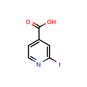 Chemical structure of 2-iodoisonicotinic acid , CAS 58481-10-0, AChemBlock S86531