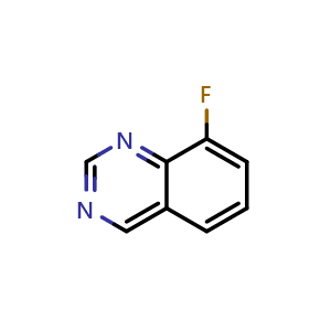 Chemical structure of 8-fluoroquinazoline , CAS 195248-86-3, AChemBlock S86533