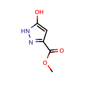 Chemical structure of Methyl 5-hydroxy-1H-pyrazole-3-carboxylate , CAS 1018446-60-0, AChemBlock S86536