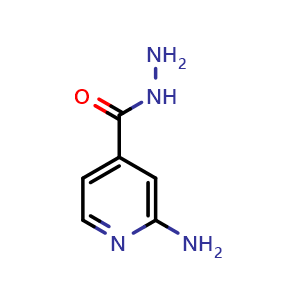 Chemical structure of 2-aminoisonicotinohydrazide , CAS 58481-01-9, AChemBlock S86546