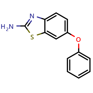 Chemical structure of 6-phenoxybenzo[d]thiazol-2-amine , CAS 65948-19-8, AChemBlock S86548
