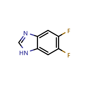 Chemical structure of 5,6-difluoro-1H-benzo[d]imidazole , CAS 78581-99-4, AChemBlock S86554