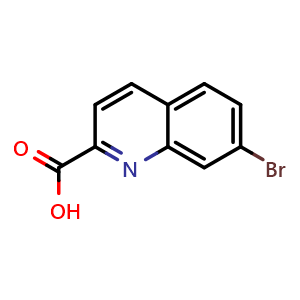 Chemical structure of 7-Bromoquinoline-2-carboxylic acid , CAS 1057217-63-6, AChemBlock S86562