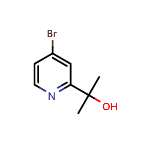 Chemical structure of 2-(4-bromopyridin-2-yl)propan-2-ol , CAS 477252-20-3, AChemBlock S86573